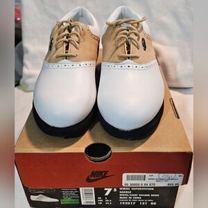Nike Golf Nike Shoes Superstition White Tan Saddle Women's Size 7.5 VINTAGE NEW